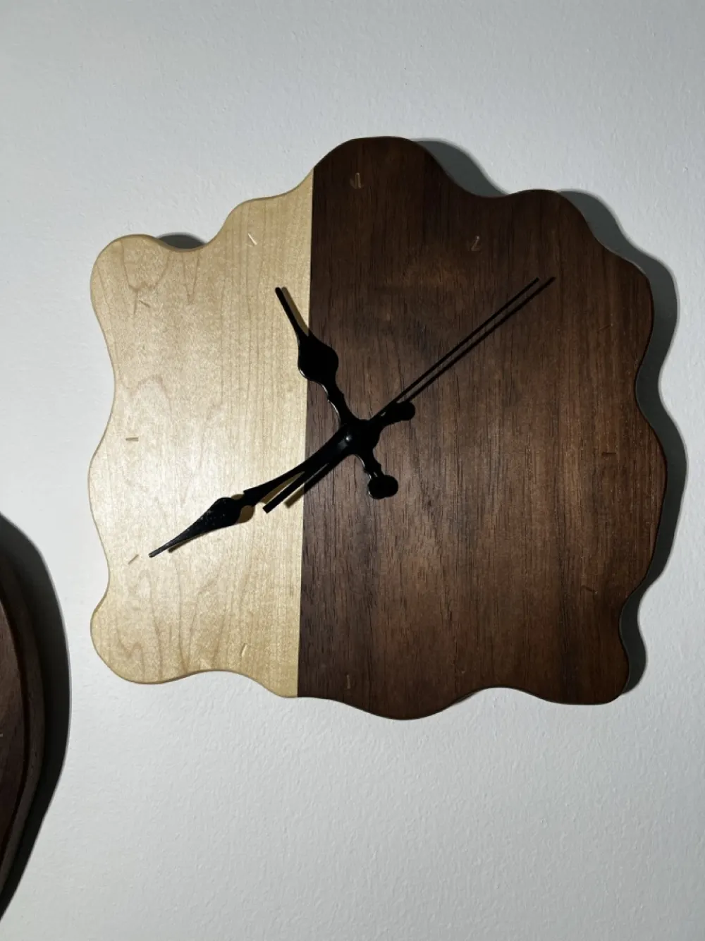 CloudDuet Clock (small) handmade by Wood Dust Creations